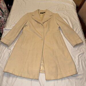 Kenneth Cole Winter Coat Size 16 80%Wool/20% Nylon Ivory Winter White